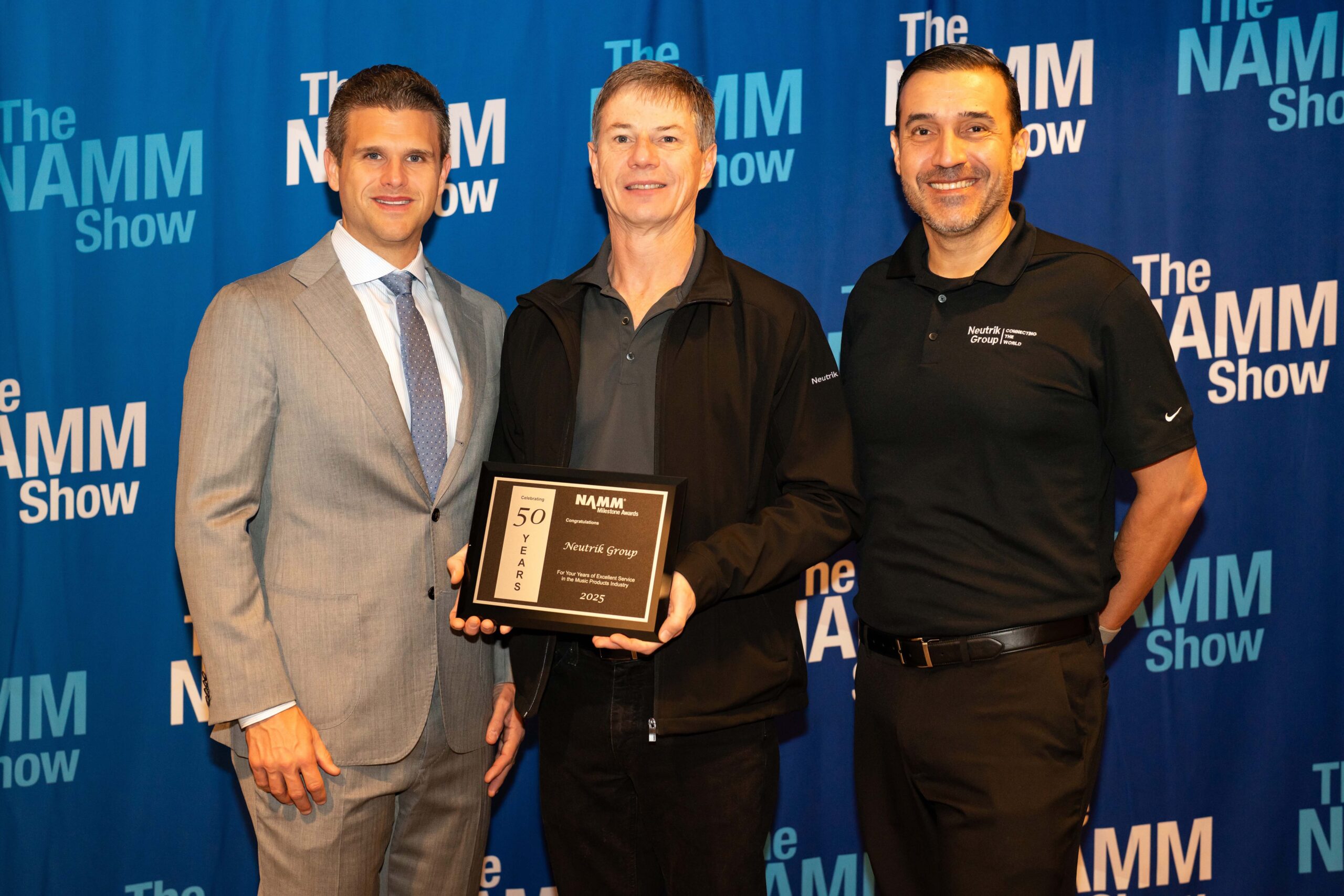 Neutrik Group Honored with Prestigious NAMM 50-Year Milestone Award