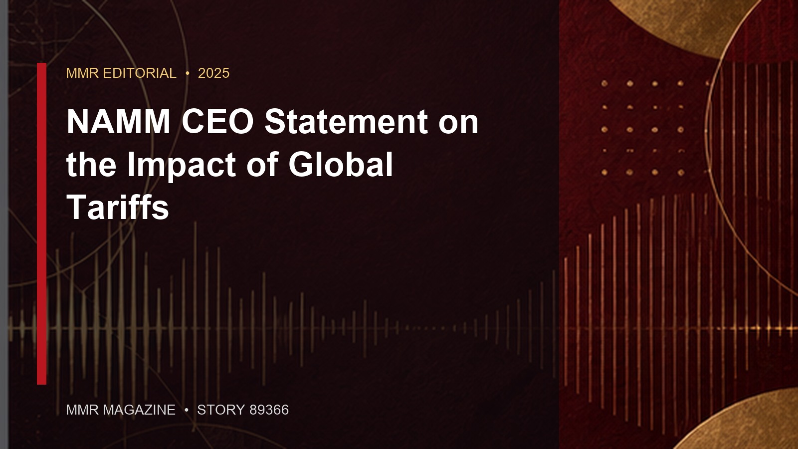 NAMM CEO Statement on the Impact of Global Tariffs