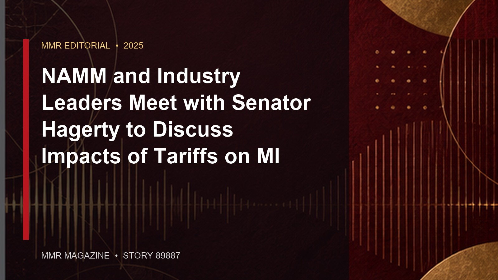 NAMM and Industry Leaders Meet with Senator Hagerty to Discuss Impacts of Tariffs on MI