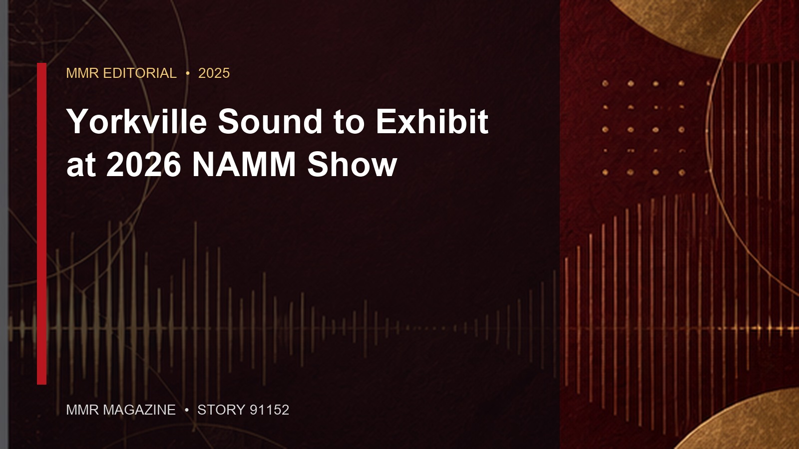 Yorkville Sound to Exhibit at 2026 NAMM Show